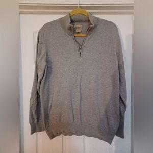 LAST CHANCE Men's zip neck sweater. Sz. L by L.L. Bean